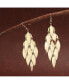 Фото #2 товара Women's Silver Foliage Drop Earrings