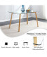 Фото #8 товара Modern Glass Dining Table for 4-6, Black Metal Legs