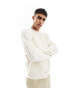 ASOS DESIGN knitted jumper with spliced cable detailing in cream