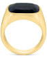 ფოტო #4 პროდუქტის EFFY® Men's Onyx Statement Ring in 14k Gold-Plated Sterling Silver