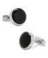 ფოტო #1 პროდუქტის Onyx I Love You Stainless Steel Cufflinks