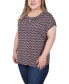 Plus Size Extended Sleeve Top with Grommets