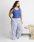 ფოტო #1 პროდუქტის Women's Printed Poplin Pajama Pants XS-3X, Created for Macy's