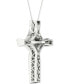ფოტო #6 პროდუქტის Twinkling Diamond Star Diamond Cross 18' Pendant Necklace (1/5 ct. t.w.) in 10k White Gold