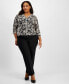 ფოტო #1 პროდუქტის Plus Size Embroidered Top