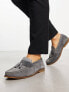 Фото #1 товара Schuh rich tassel loafers in grey suede