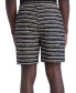 Men's Slim-Fit Textured Stripe 7-1/2" Drawstring Shorts