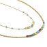 Elegant gold-plated necklace with cubic zirconia Colori SAVY05