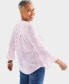 ფოტო #2 პროდუქტის Women's Printed Pintuck Ruffle-Sleeve Top, Created for Macy's