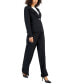 Фото #1 товара Women's Asymmetrical Ruffled One-Button Jacket & Wide-Leg Pant Suit
