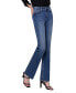 Women's High Rise Stretch Slim Bootcut Jeans Walking on sunshine blue, 26 - фото #2