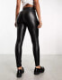 New Look faux leather leggings in black 34 - фото #6