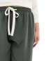 ASOS DESIGN Curve pull on trouser with contrast panel in green