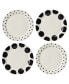 Фото #1 товара on the Dot Assorted Dinner Plates 4 Piece Set, Service for 4