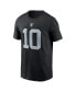 Фото #2 товара Men's Jimmy Garoppolo Black Las Vegas Raiders Player Name and Number T-shirt