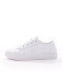 ASOS DESIGN Wide Fit Dizzy lace up trainers in white