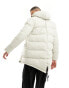 Soulstar multi pocket puffer jacket in stone