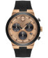 ფოტო #1 პროდუქტის Men's Swiss Chronograph Bold Black Silicone Strap Watch 44mm