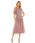 ფოტო #1 პროდუქტის Women's Flounce Sleeve Tea Length Dress