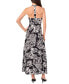 Women's Sleeveless Printed Halter Maxi Dress