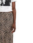 Фото #4 товара New Look bias midi skirt in leopard print