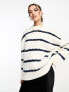 Фото #1 товара ASOS DESIGN oversized cable jumper in stripe