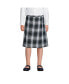 Big Girls School Uniform Slim Plaid A-line Skirt Below the Knee