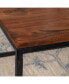 Carbon Stained Acacia Wood Top with Matte Base End Table