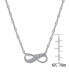 ფოტო #2 პროდუქტის Silver-Plated Cubic Zirconia Infinity Pendant Necklace