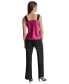 ფოტო #5 პროდუქტის Women's Crinkled V-Neck Sleeveless Top