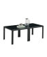 Coffee Table Set Of 2, Square Modern Table With Tempered Glass Finish For Living Room