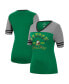 Фото #2 товара Women's Green, Heathered Gray Oregon Ducks There You Are V-Neck T-shirt