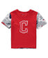 Фото #3 товара Костюм для малышей OuterStuff Набор футболки и шорты Cleveland Guardians красно-синий