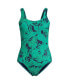 ფოტო #3 პროდუქტის Plus Size Chlorine Resistant High Leg Soft Cup Tugless Sporty One Piece Swimsuit