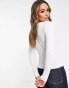 Фото #4 товара ASOS DESIGN long sleeve wrap top in white