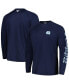 Фото #1 товара Men's Blue North Carolina Tar Heels Terminal Tackle Omni-Shade Raglan Long Sleeve T-shirt