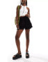 Brave Soul plisse shorts in black