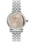 ფოტო #1 პროდუქტის Salvatore Women's Gancini Swiss Silver-Tone Stainless Steel Bracelet Watch 28mm