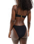 Фото #4 товара Miss Selfridge contrast corsage bikini bottom in black