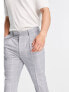 ASOS DESIGN tapered smart trousers in grey window pane check