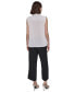 ფოტო #13 პროდუქტის Women's Scalloped Pleated Button-Down Top