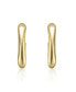 ფოტო #2 პროდუქტის Stylish 14k Gold Plated G-Shaped Hoop Earrings