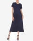 ფოტო #1 პროდუქტის Women's Short Sleeve Asymmetrical Waist Maxi Dress