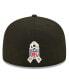 Фото #2 товара Men's Black Cleveland Browns 2022 Salute To Service 59FIFTY Fitted Hat