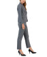 Women's Plaid One-Button Notch-Collar Pantsuit