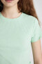 Фото #7 товара Kadın T-shirt Açık Yeşil K7064az/gn240