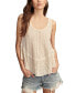 Women's Crochet Scoop-Neck Sleeveless Top