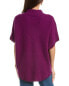 Фото #2 товара Forte Cashmere Textured Funnel Cashmere Popover Women's Purple L