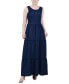 ფოტო #1 პროდუქტის Petite Sleeveless Textured Tiered Maxi Dress