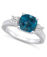 ფოტო #1 პროდუქტის London Blue Topaz (2-3/4 ct. t.w.) and Diamond (1/3 ct. t.w.) Ring in 14K White Gold